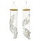 Set of 2 White Capiz Shell Wind Chimes – Elegant 29-Inch Hanging Coastal Décor